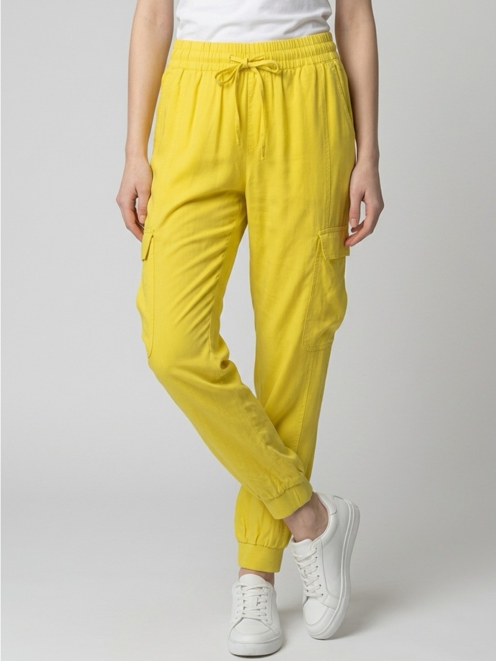 I.N.C INTERNATIONAL CONCEPTS YELLOW DRAWSTRING JOGGERS PANTS SZ M - Picture 3 of 4